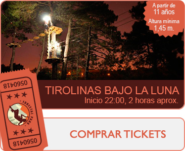 Tirolinas Bajo la Luna - Comprar Ticket